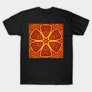 red and gold kaleidoscope T-Shirt